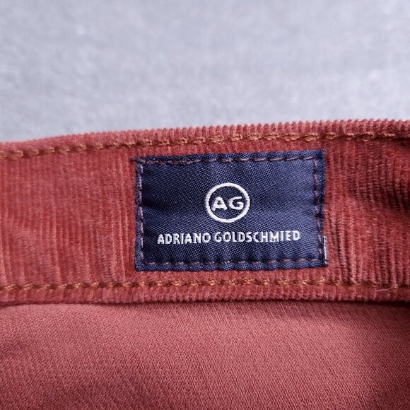 Adriano Goldschmied Womans The Stevie Slim Straight Corduroy Jeans 26 Rust Red - Picture 8 of 9